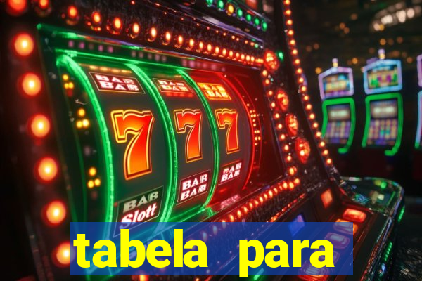 tabela para misturar cores